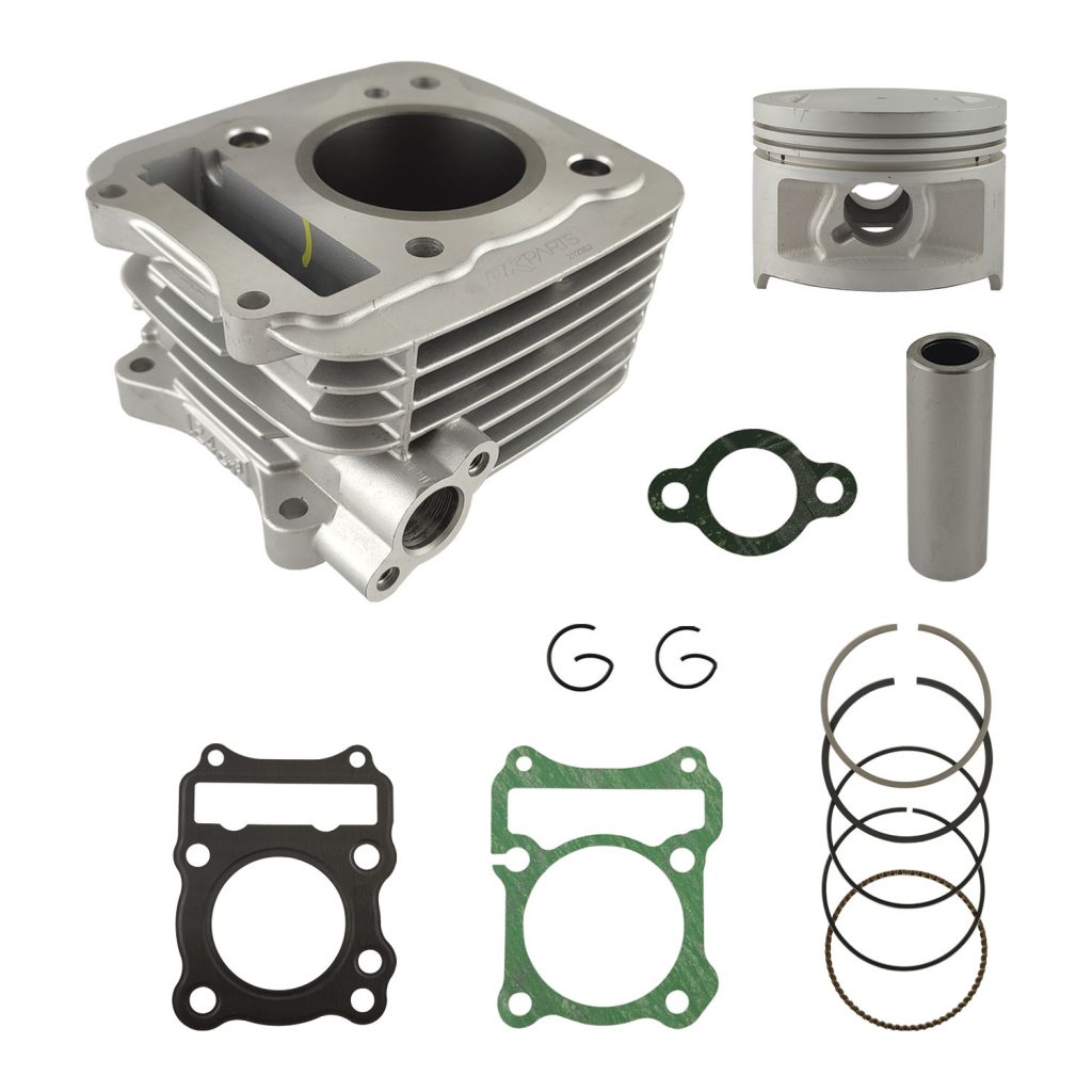 Cilindro Completo Cb D56mm 124cc H98mm Plata Pin D14 Piston Plano Gn125 Dk Parts