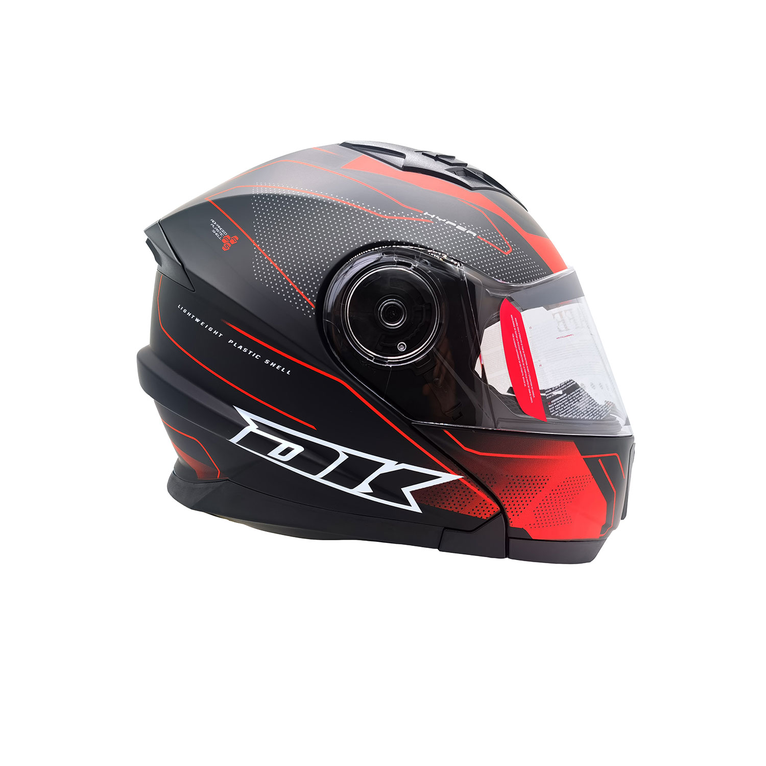 Casco negro online rojo